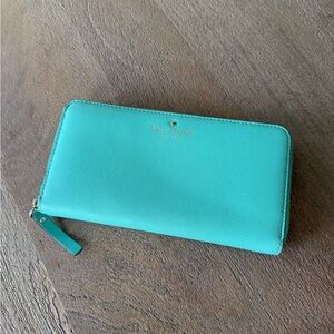 Kate Spade Turquoise Zip Wallet